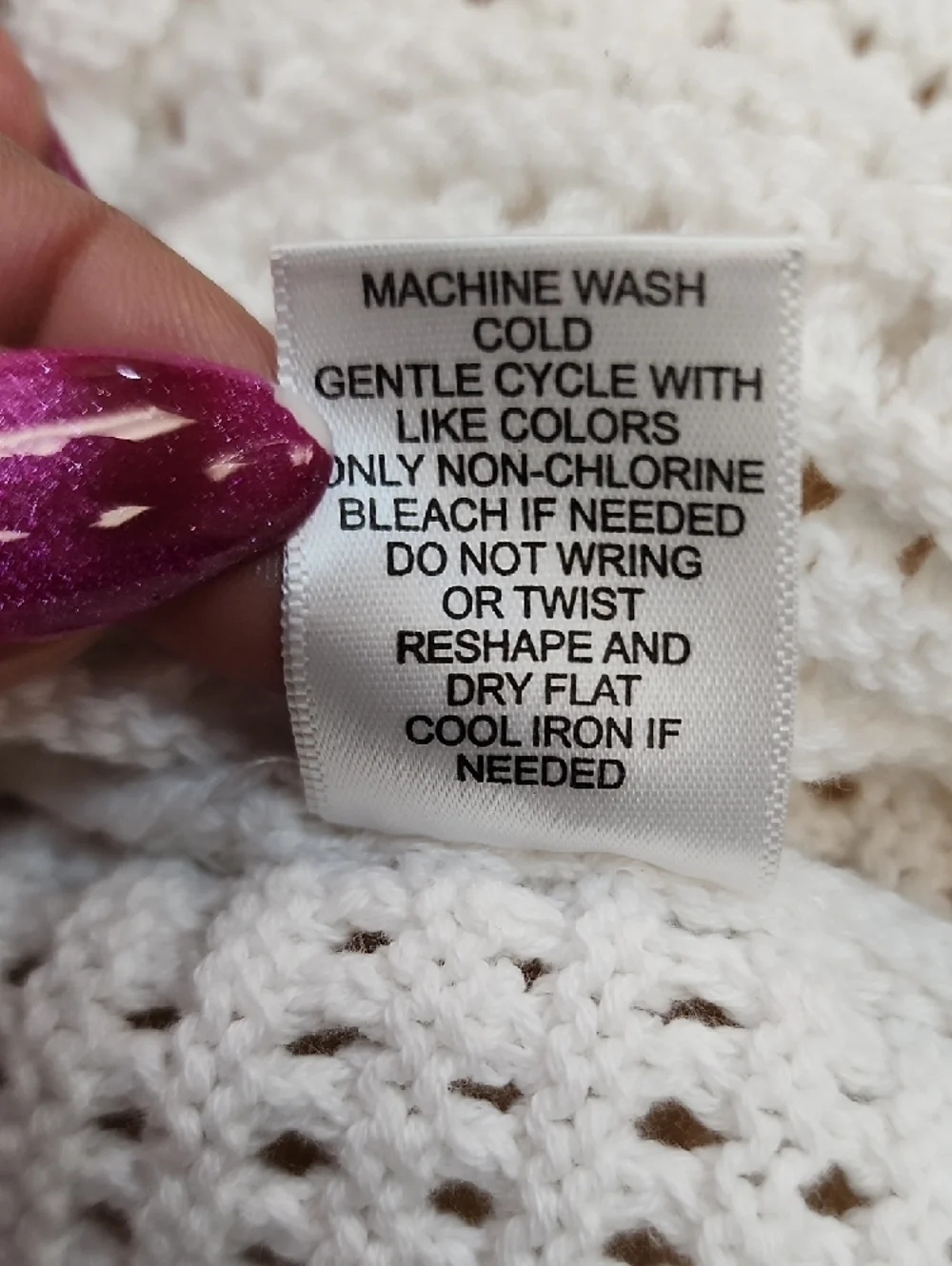 Sincerely Jules White Crochet Knit Button Front Sweater Vest Size Large